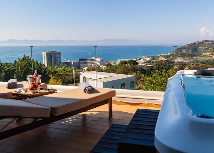 Apartament Flyviewflatsgold Privatehottub With Seaview Ixia (Rhodes)